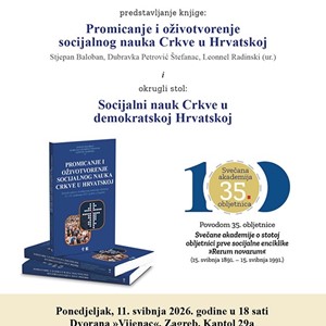 Predstavljanje knjige i okrugli stol "Socijalni nauk Crkve u demokratskoj Hrvatskoj"